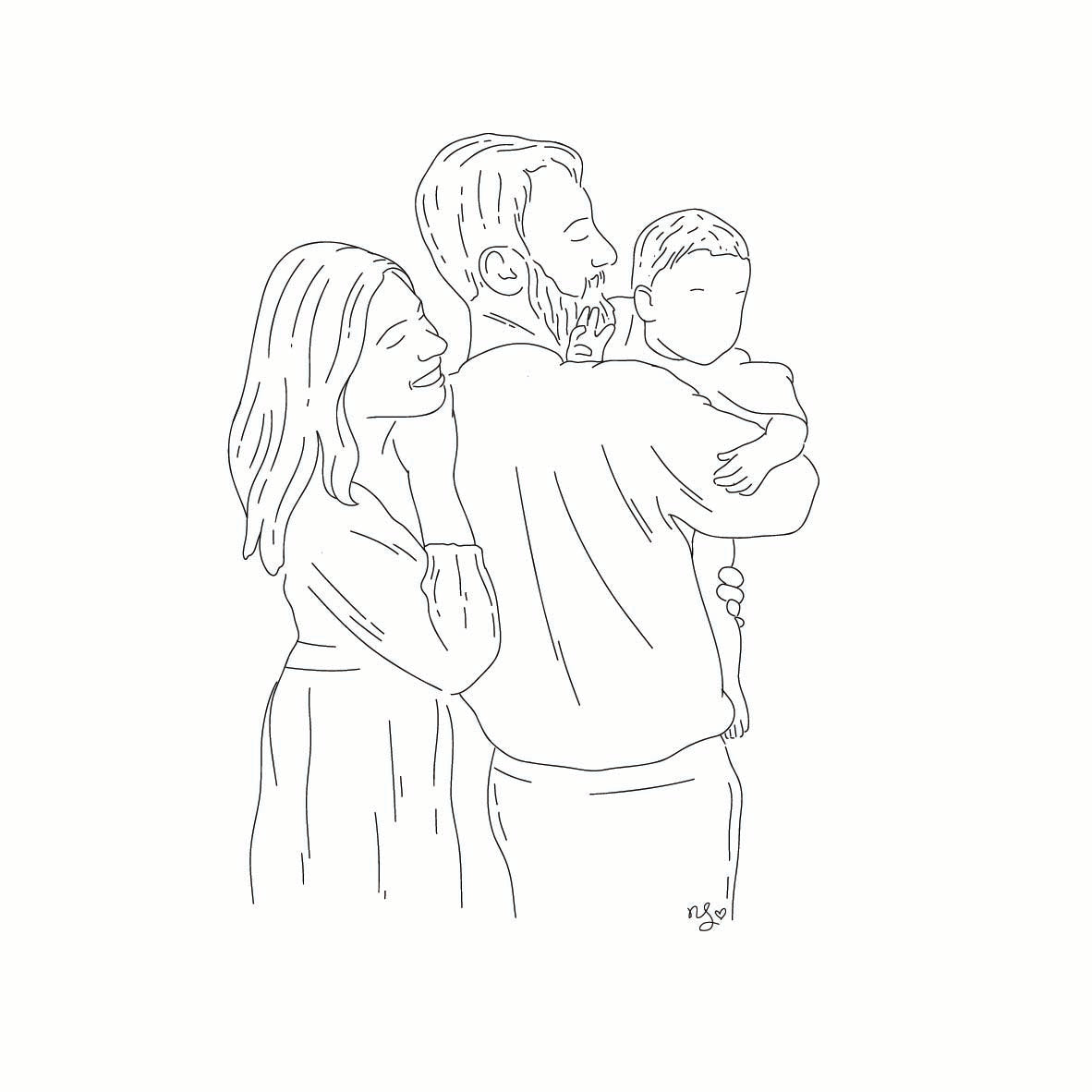 Custom Fine Line Illustration