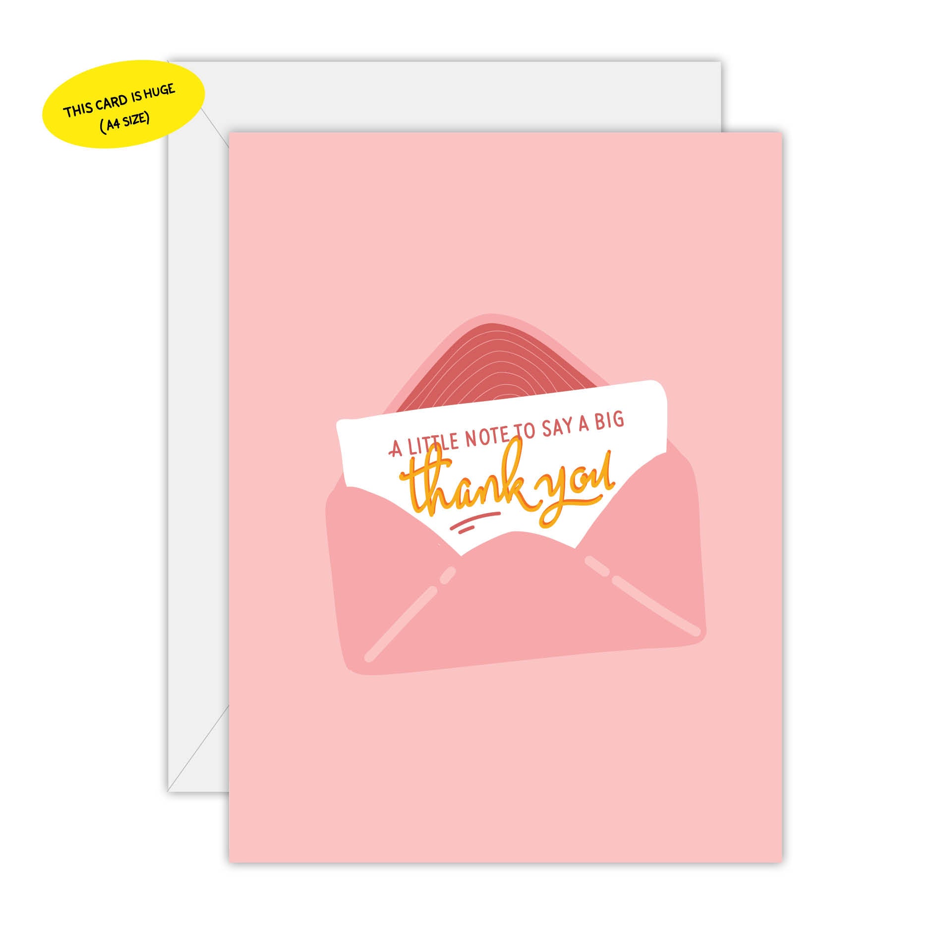 A little note to say a big thank you - Thank You Card
