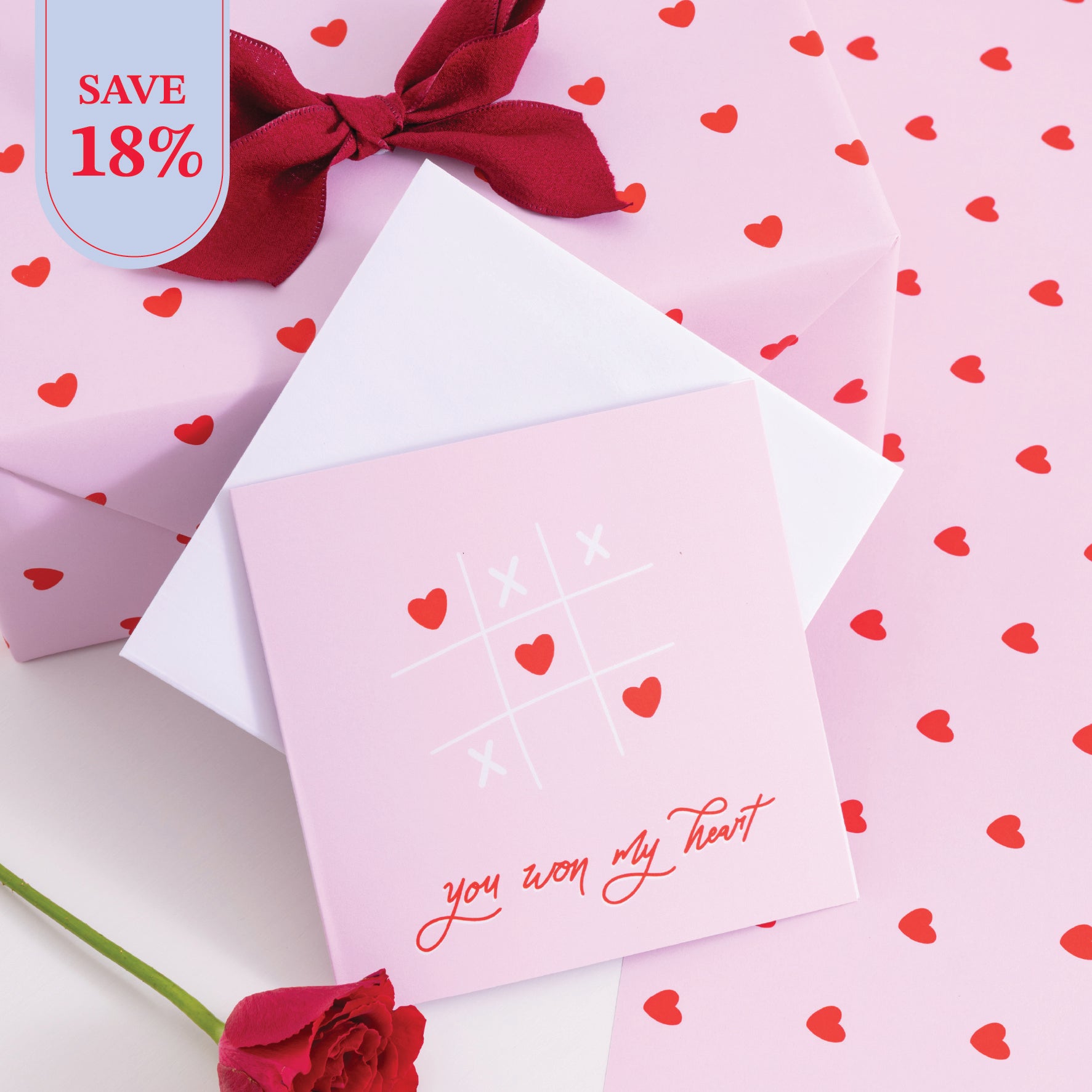 Love Heart & Lady Bug: Birthday Cards, Double Sided Wrapping Paper and Gift Tags