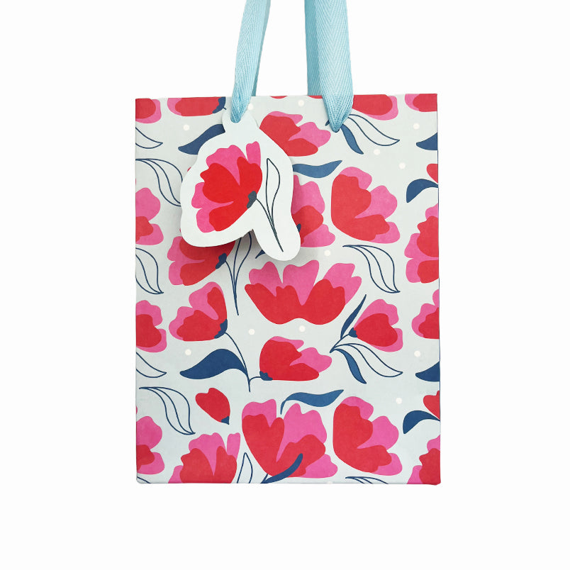 Red & Blue Floral - Eco-Friendly Gift Bags
