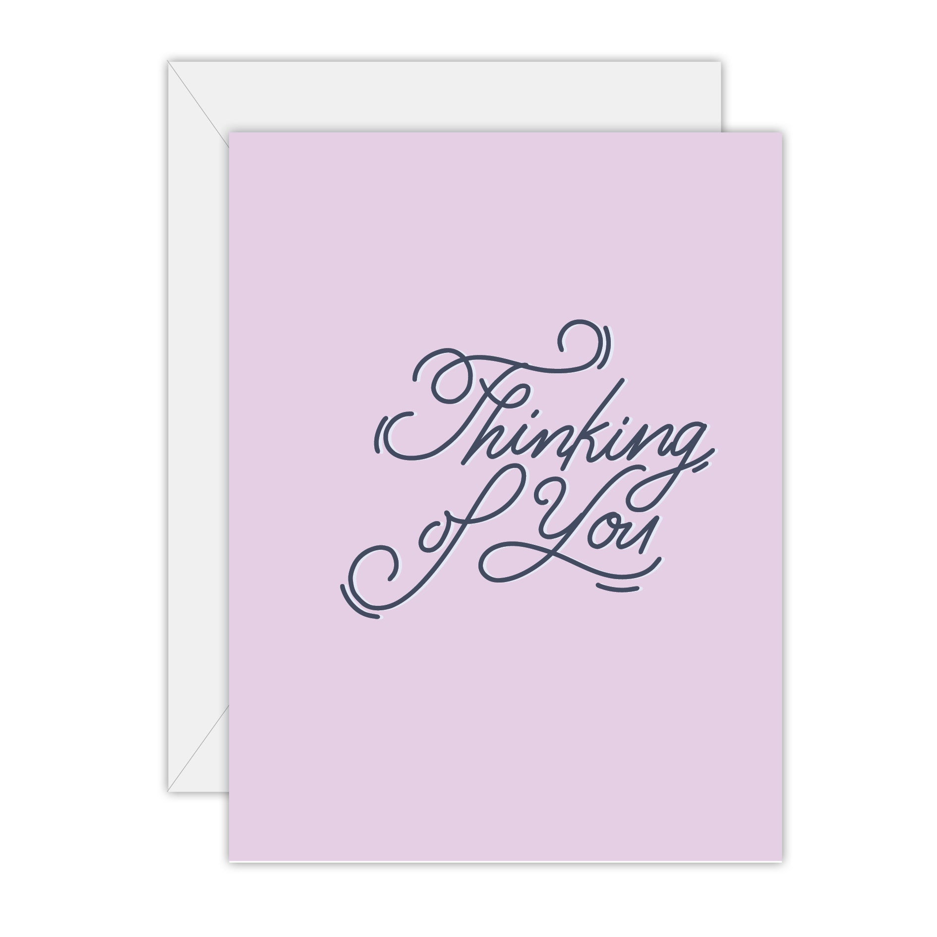 Hand Lettered - Thinking of you