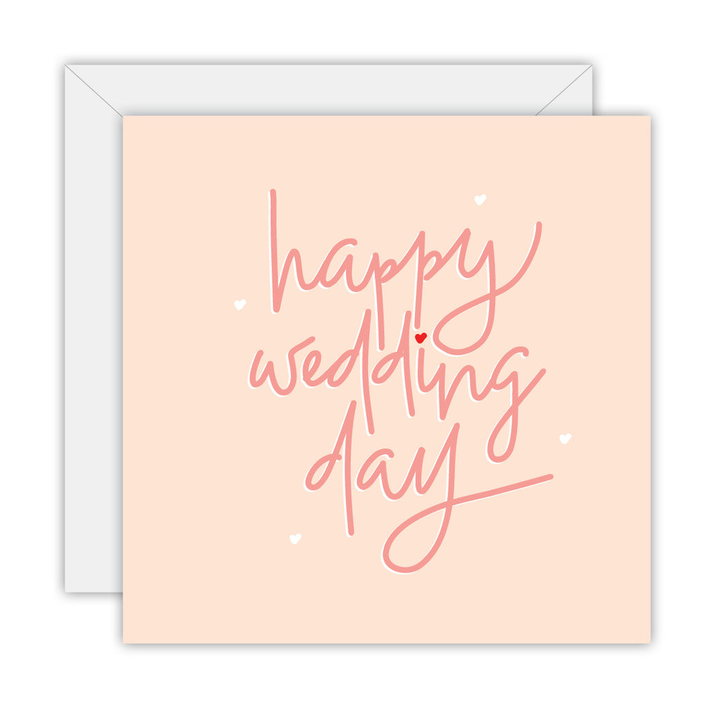 Hand Lettered - Happy Wedding Day