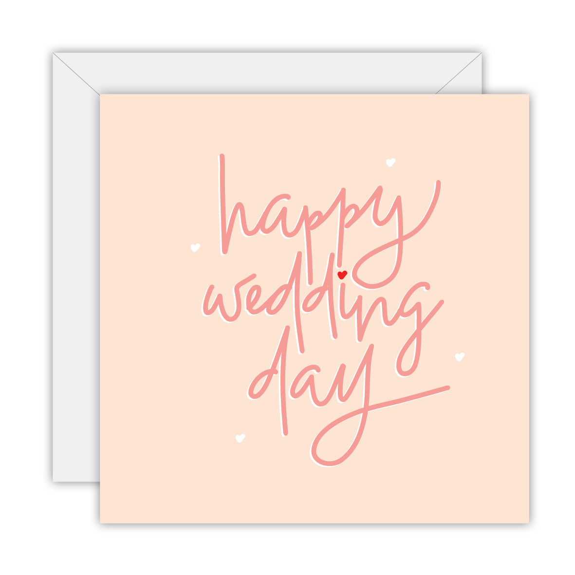 Hand Lettered - Happy Wedding Day