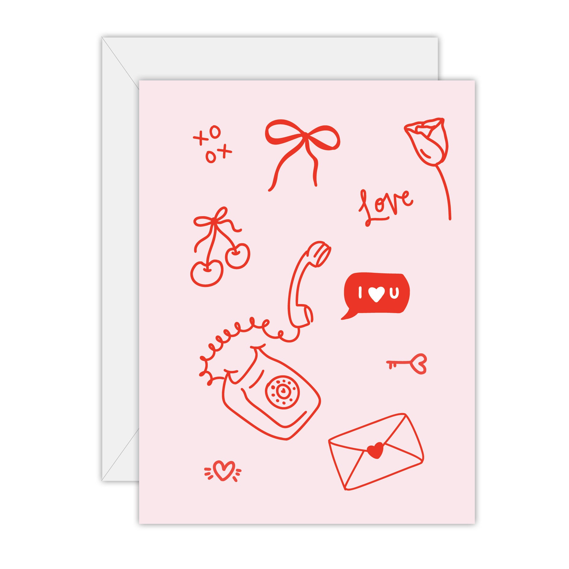 Love doodles - Love and Friendship Greeting Card