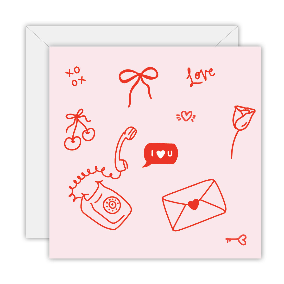 Love doodles - Love and Friendship Greeting Card