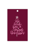 A Christmas wish - type - pink on purple - Gift Tag