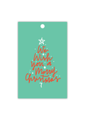 A Christmas wish - type - red on green - Gift Tag
