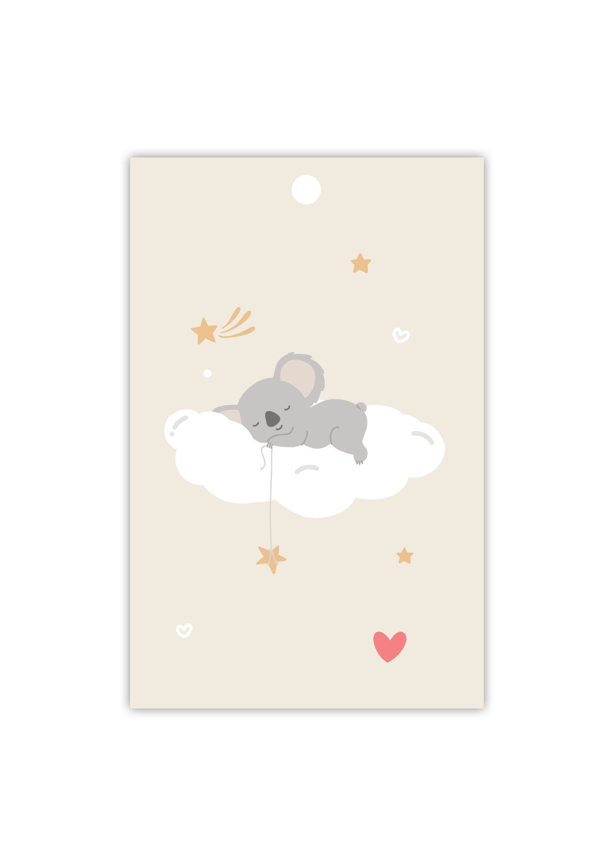 Baby - Koala on Cloud  - Gift Tag