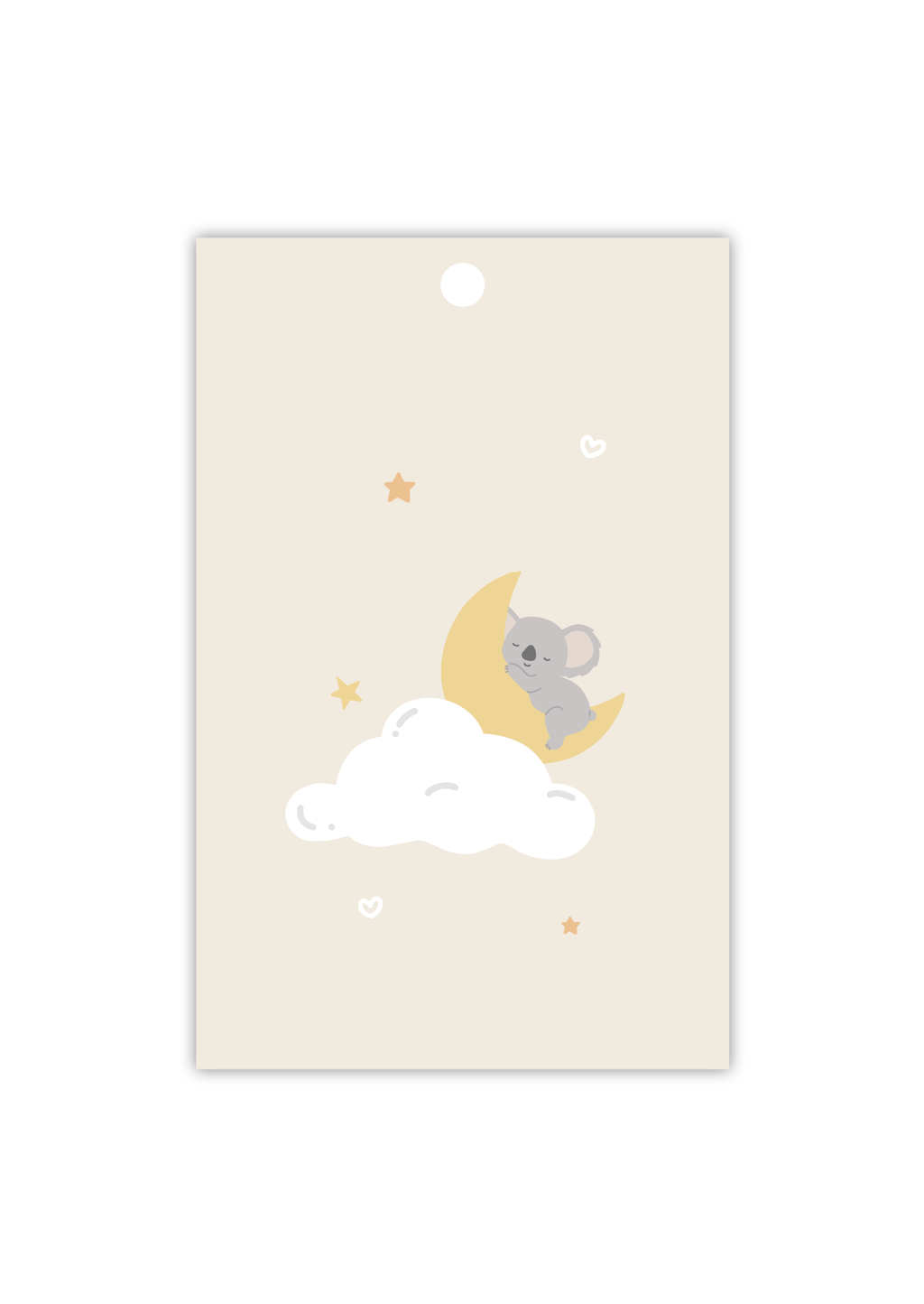Baby - Koala on Moon  - Gift Tag