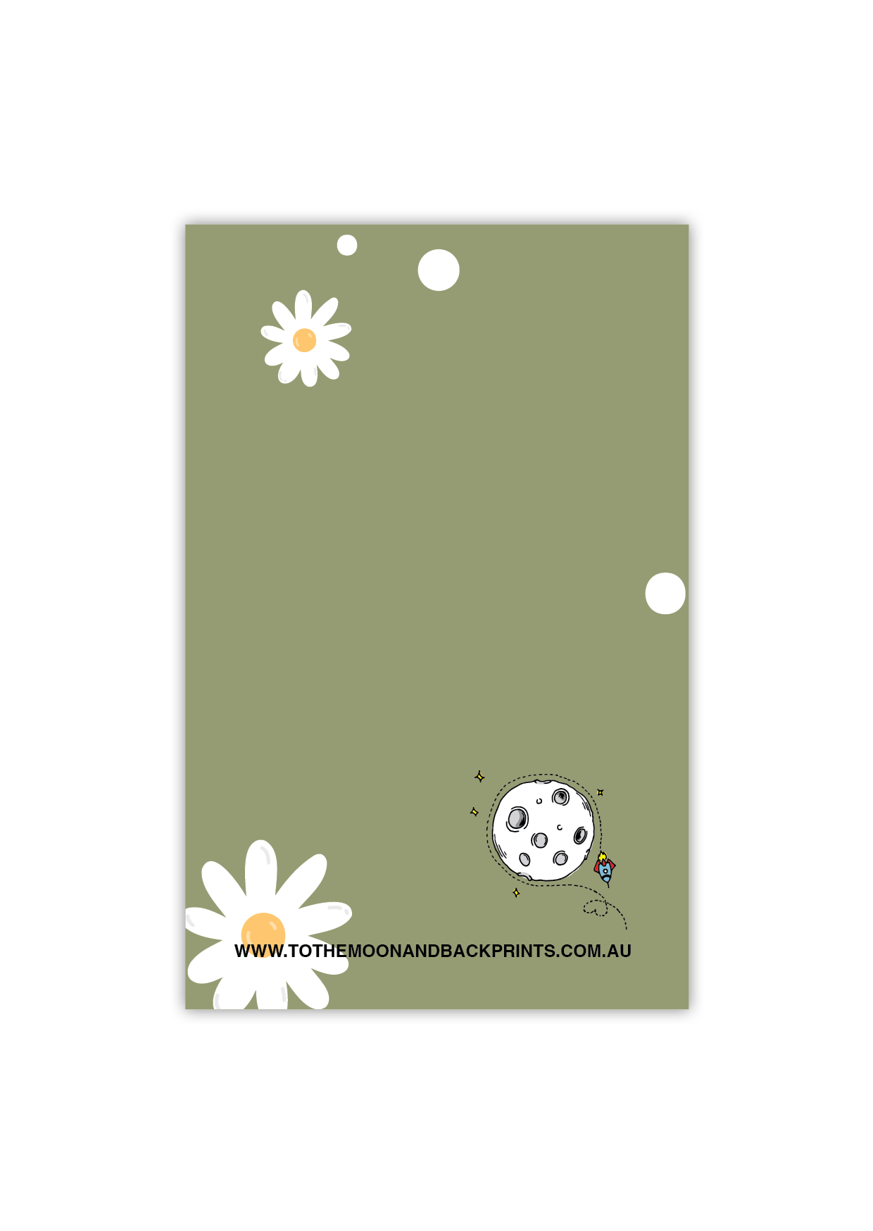 Floral - Green  - Gift Tag