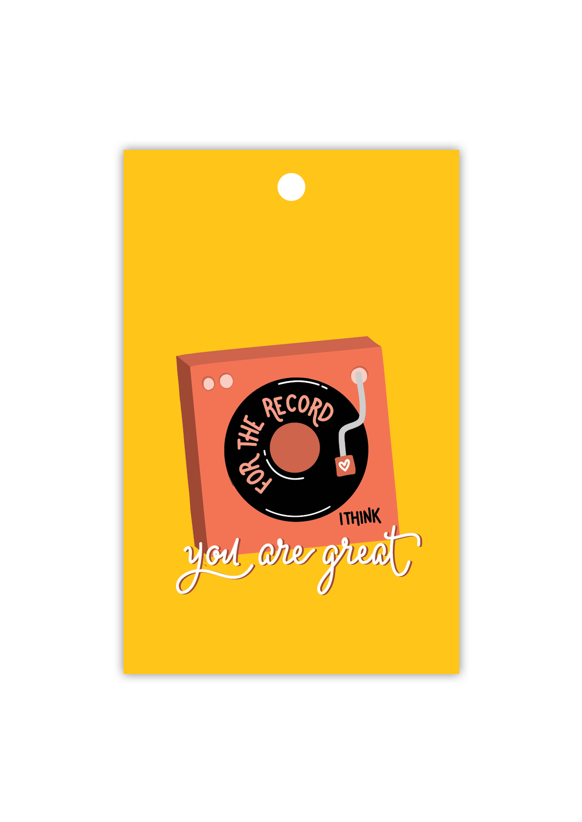 For the record - Gift Tag