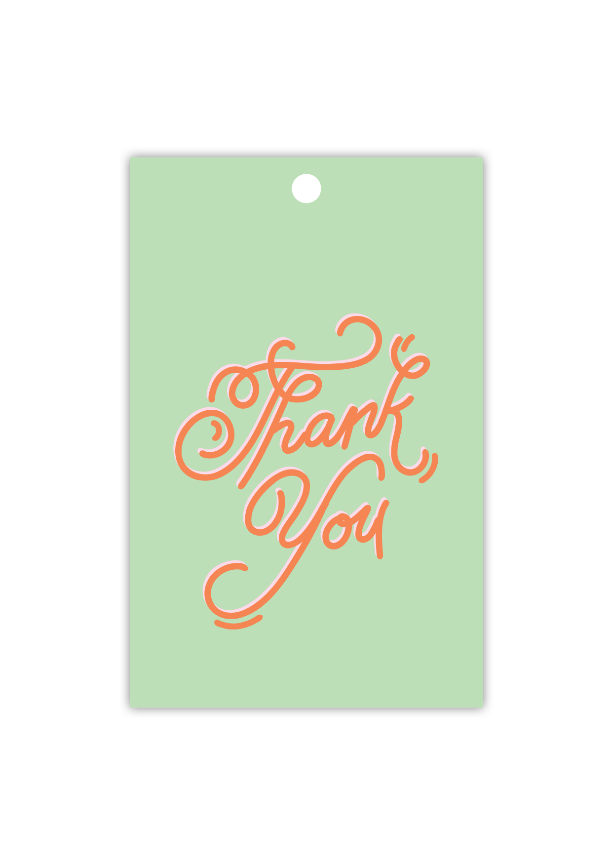 Hand Lettered Thank You  - Gift Tag
