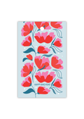 Happy Birthday Floral Red & Blue  - Gift Tag