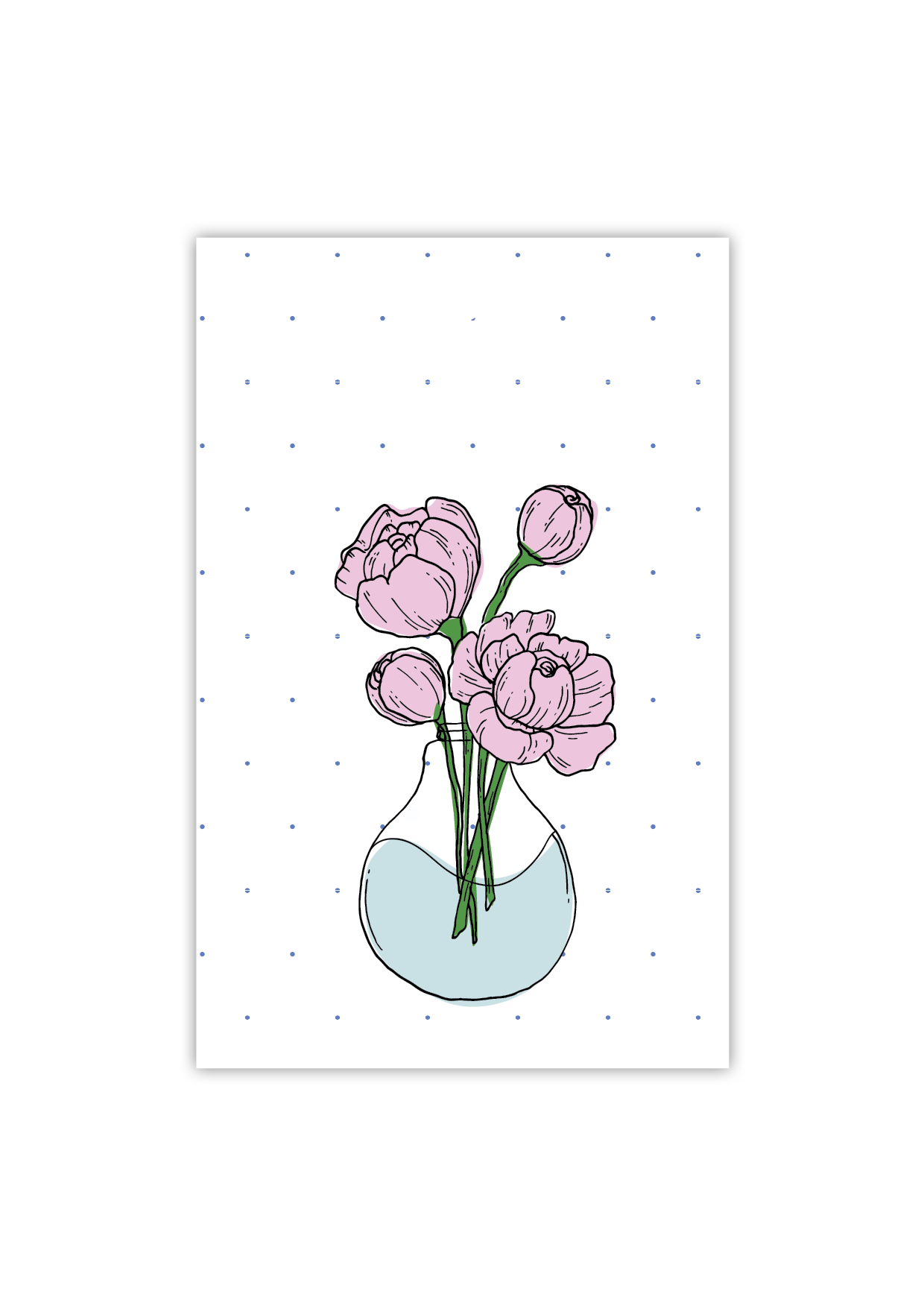 Peony Vase - Gift Tag