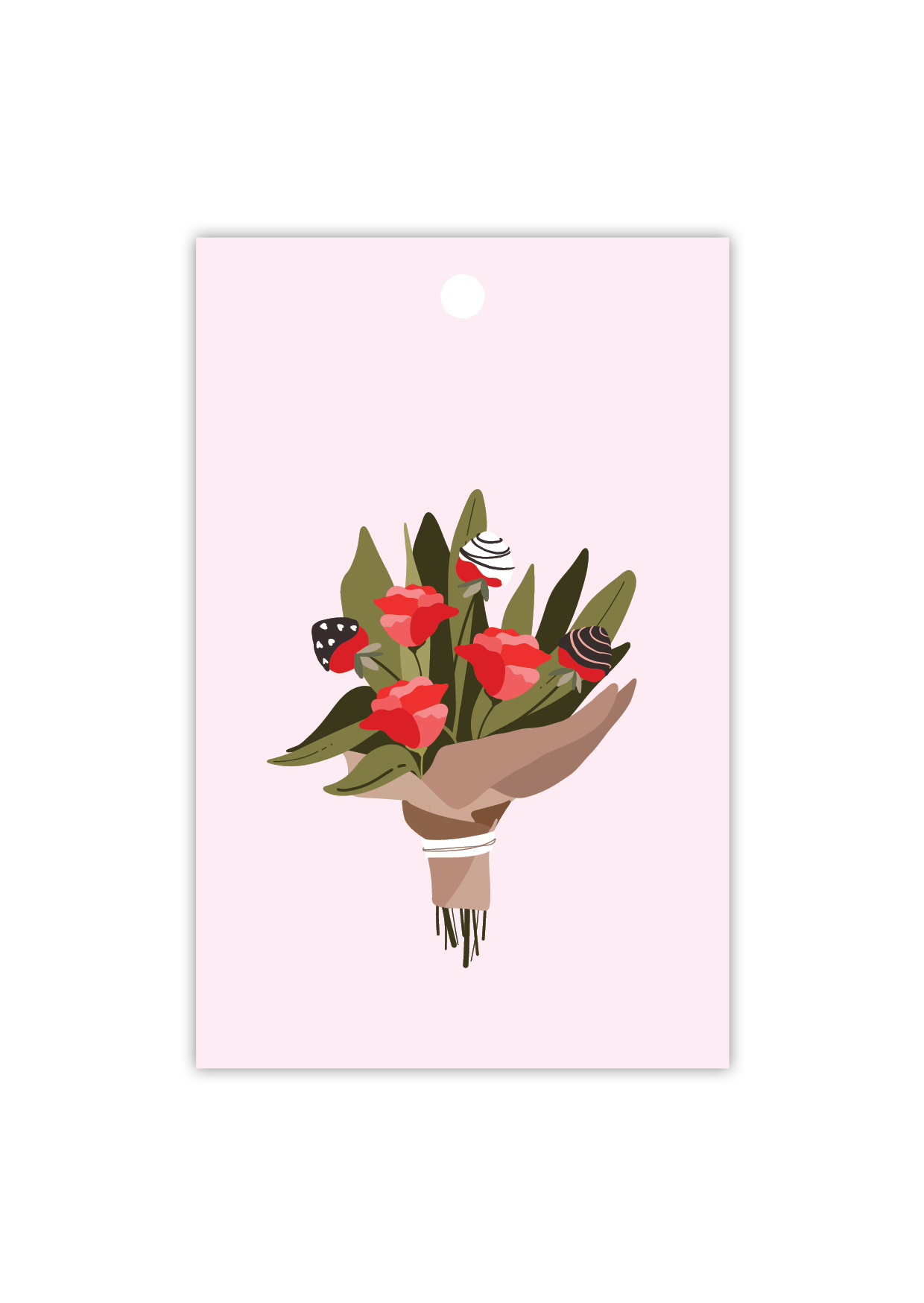 Rose & Strawberry Bunch - Gift Tag