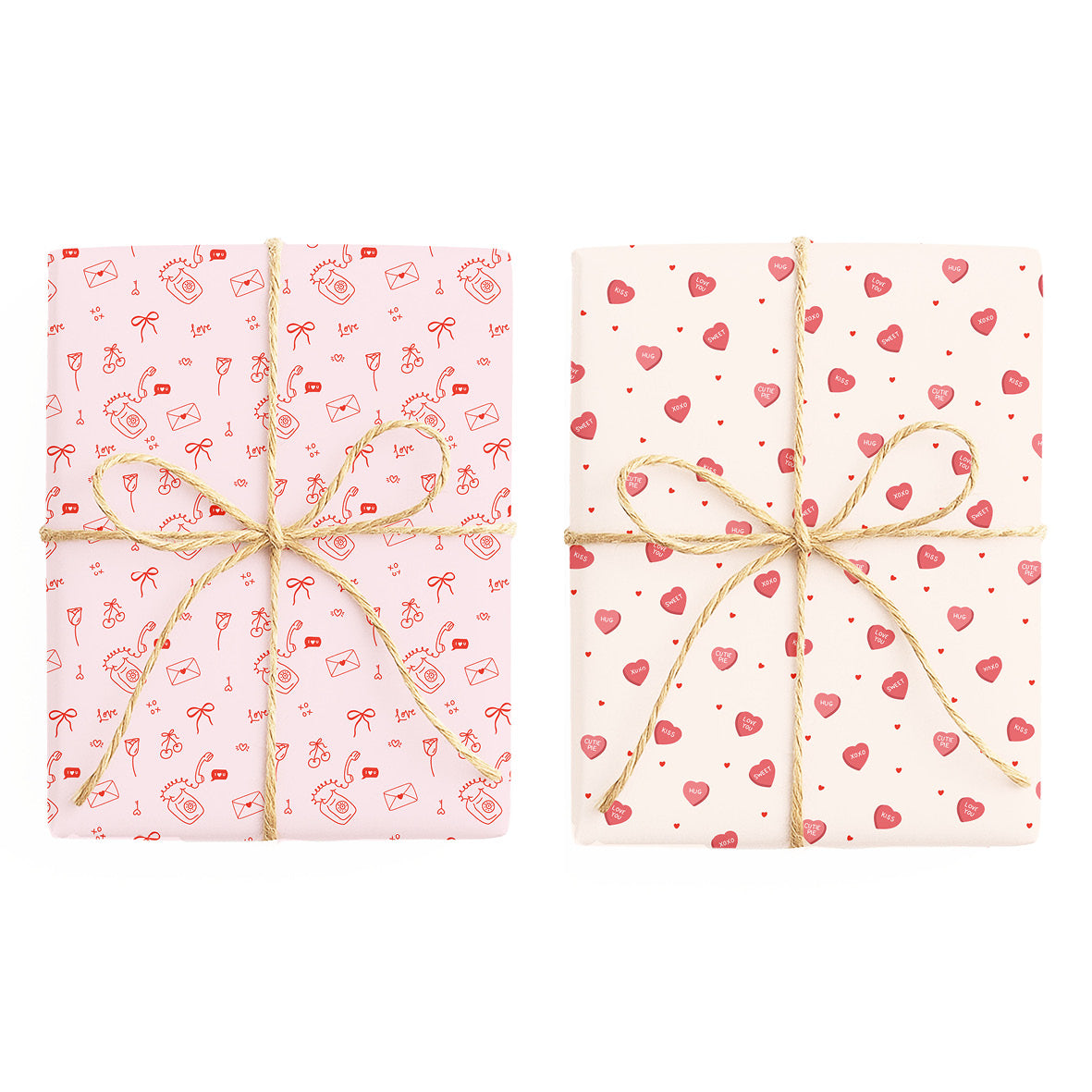 Love Notes Matching Set: Birthday Cards, Double Sided Wrapping Paper and Gift Tags
