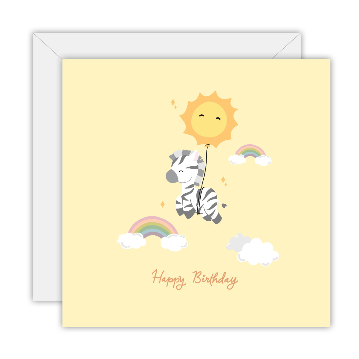 Happy Birthday - Zebra - Birthday Card