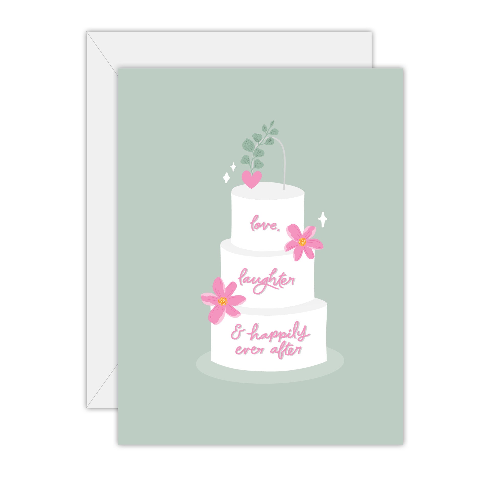 Love, laughter & happily ever after - Wedding Greeting Card