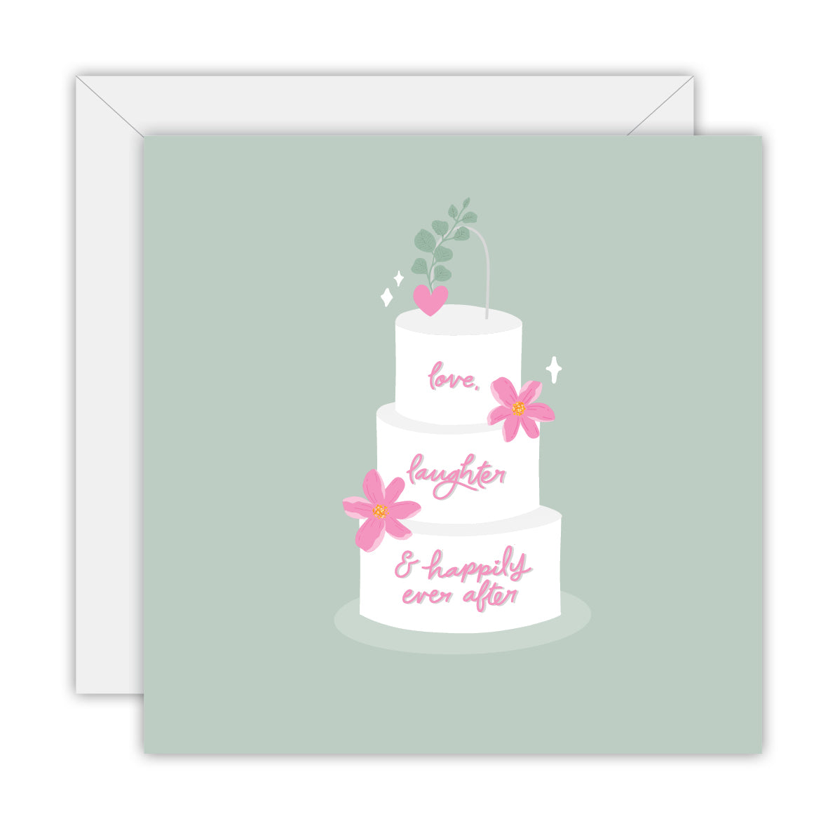 Love, laughter & happily ever after - Wedding Greeting Card