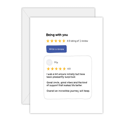 Anniversary - Review  - Anniversary Card