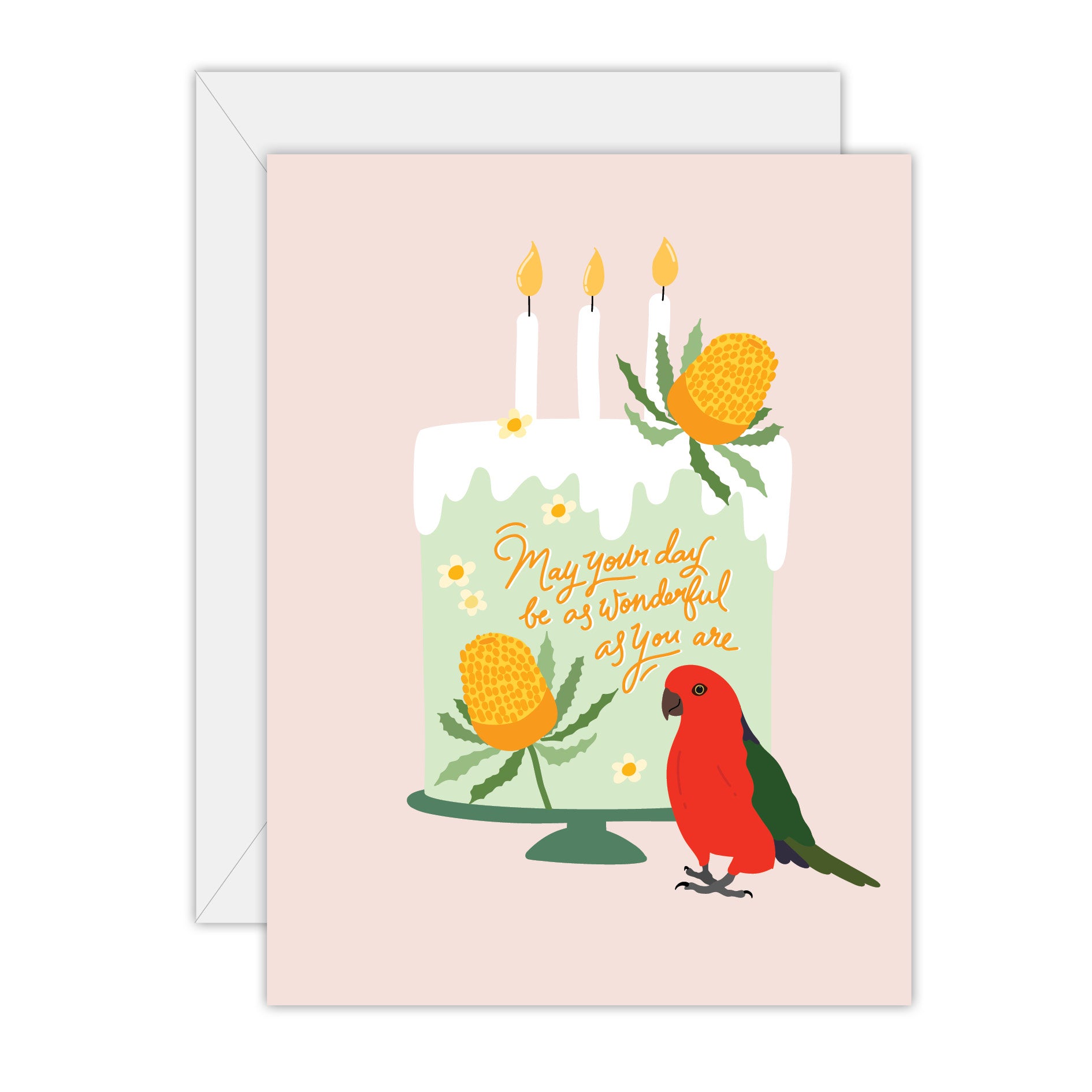 Happy Birthday - King Parrot - Bird Birthday Card