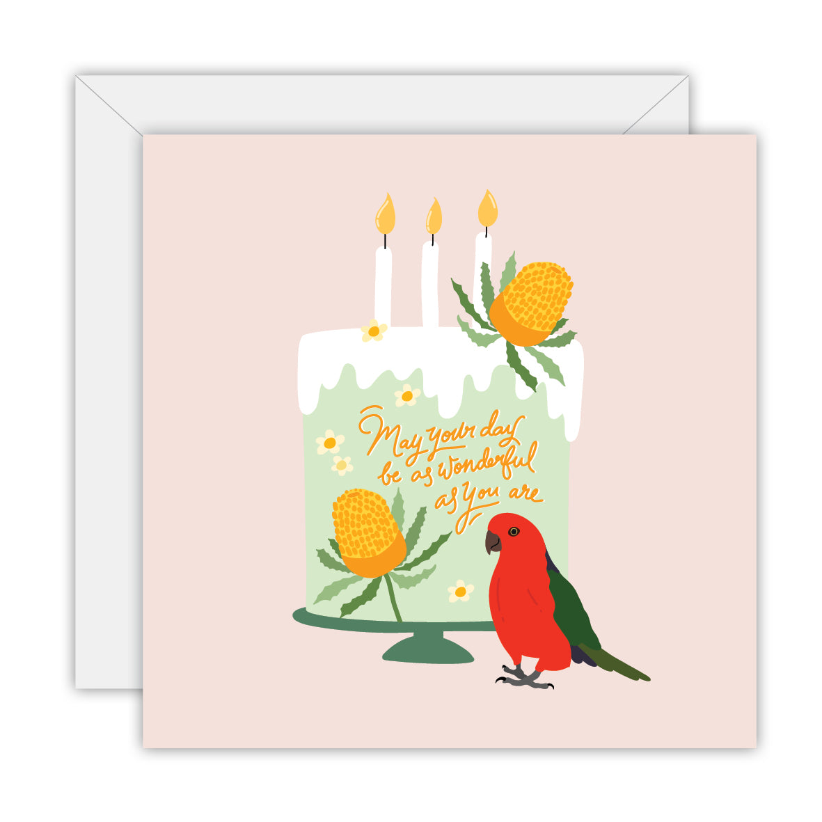 Happy Birthday - King Parrot - Bird Birthday Card