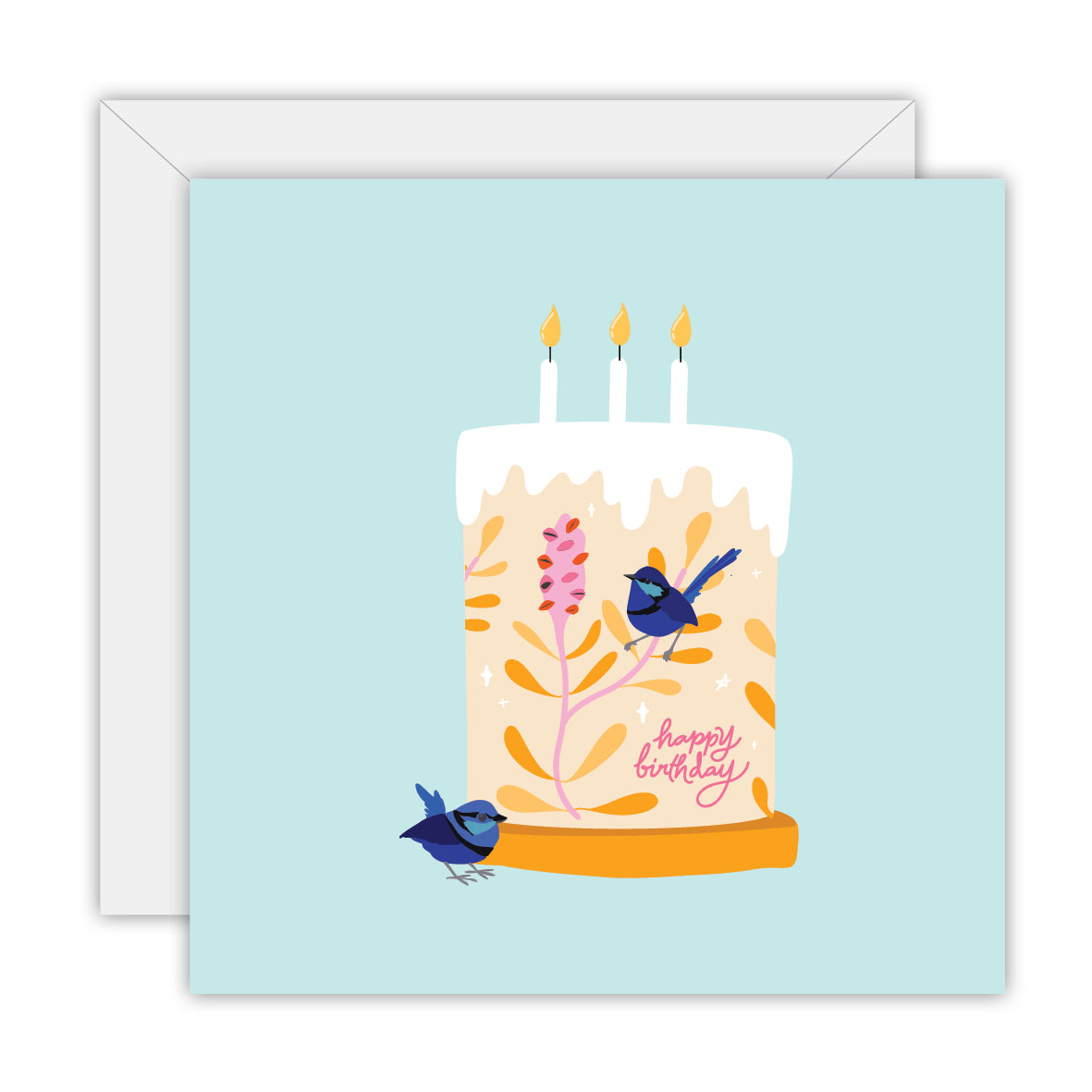 Happy Birthday - Blue Wren