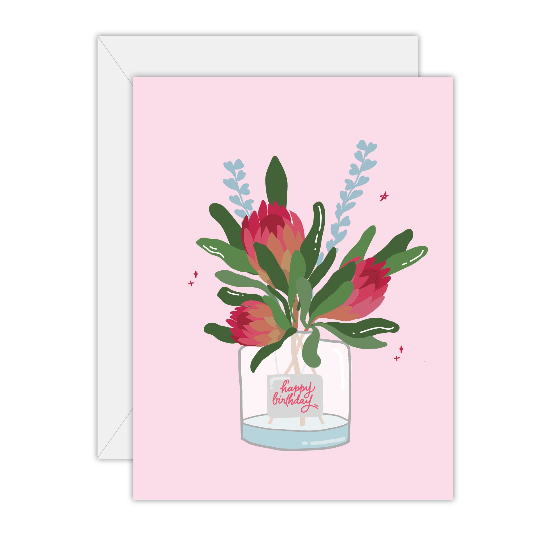 Happy Birthday - Protea - Birthday Card