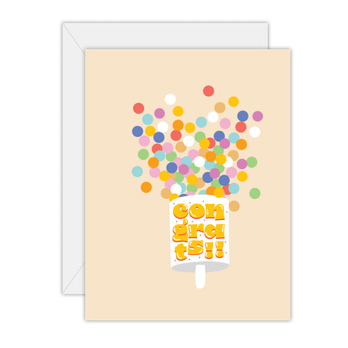 Congrats - Confetti - Congratulations Card