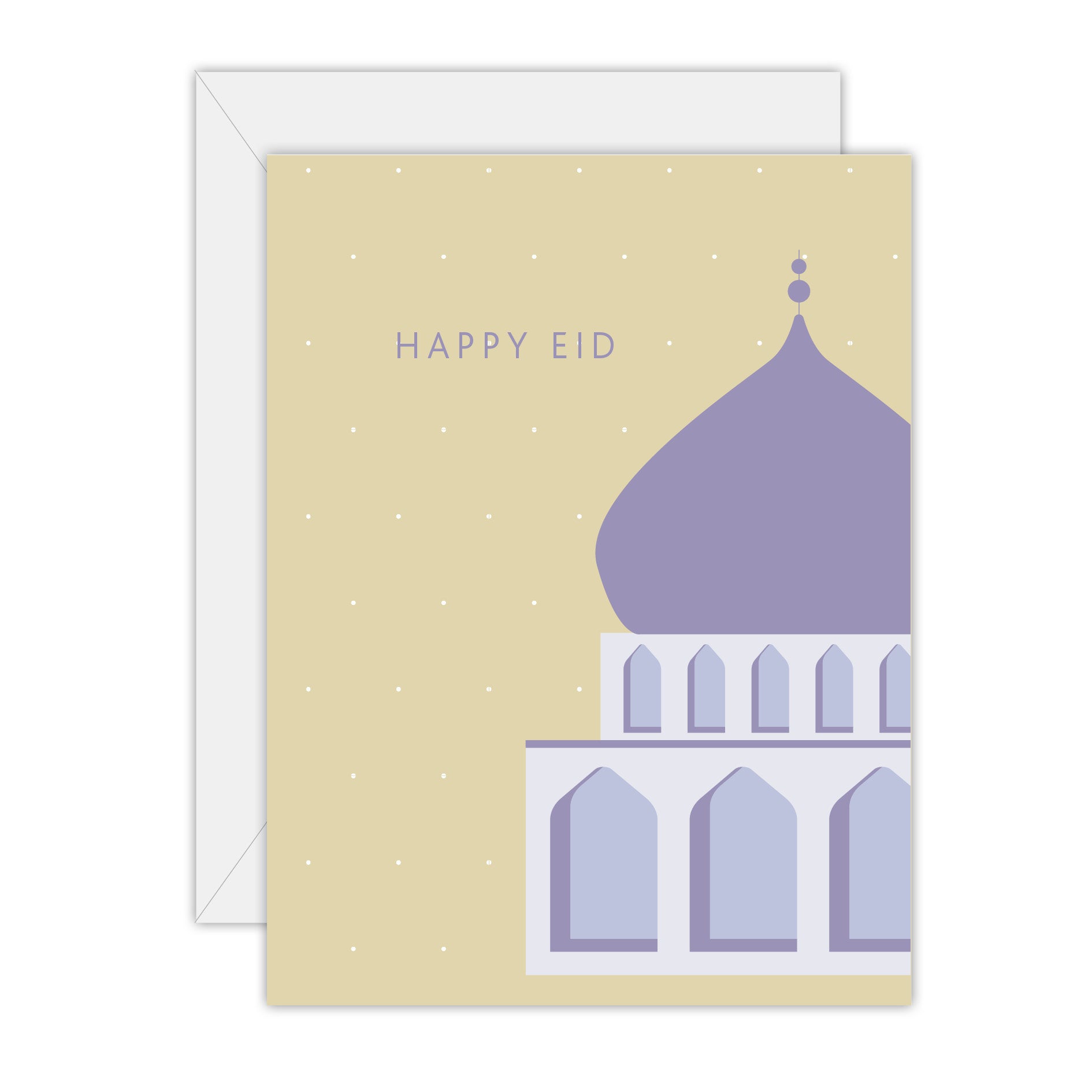 Purple Happy Eid - Eid Greeting Card