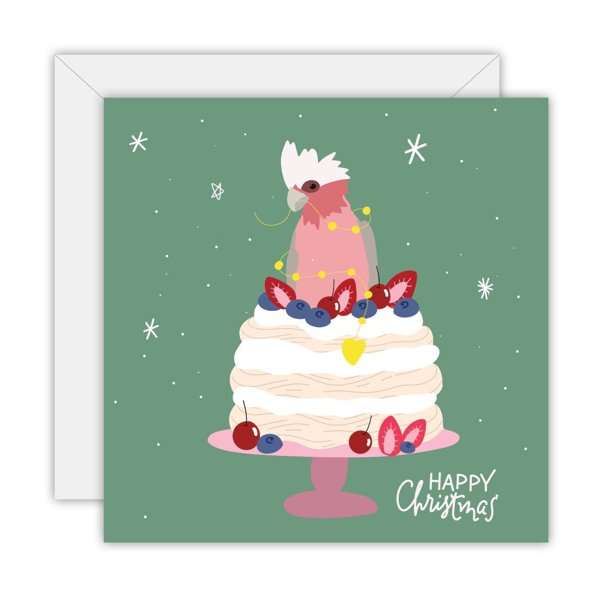 Happy Christmas - Galah - Christmas Greeting Card