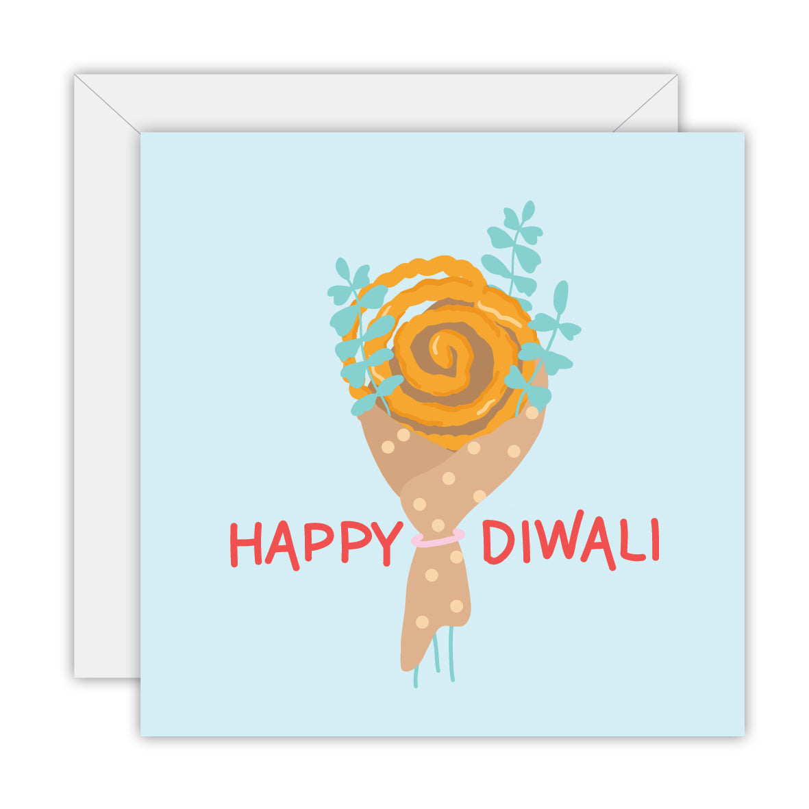 Happy Diwali - jilebi bouquet - Diwali Greeting Card