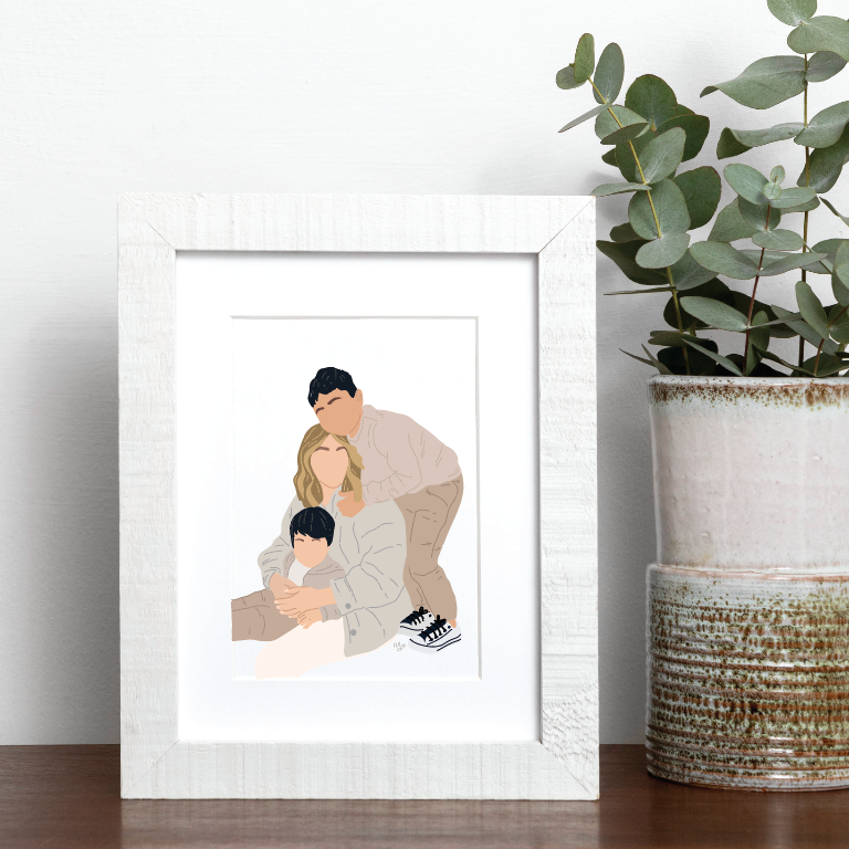 Custom Modern Monochrome Illustration – Digital Portrait PDF