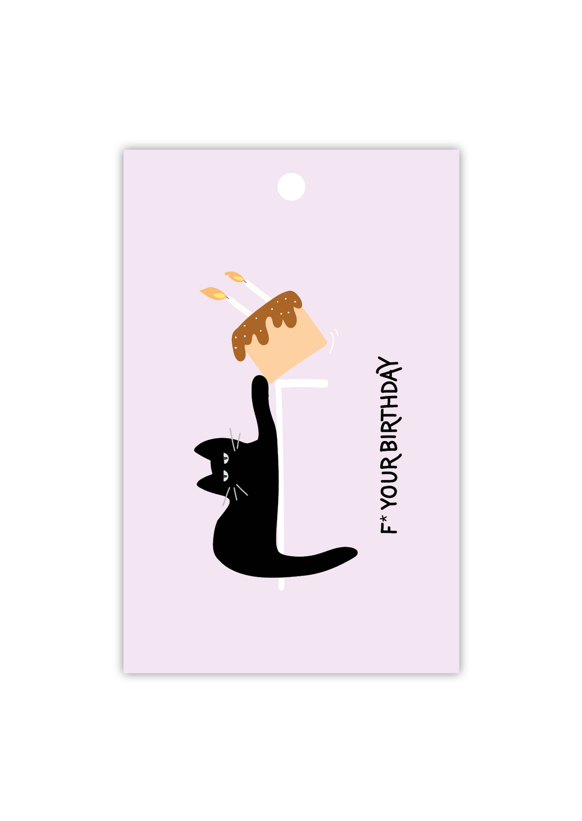 F your birthday  - Gift Tag