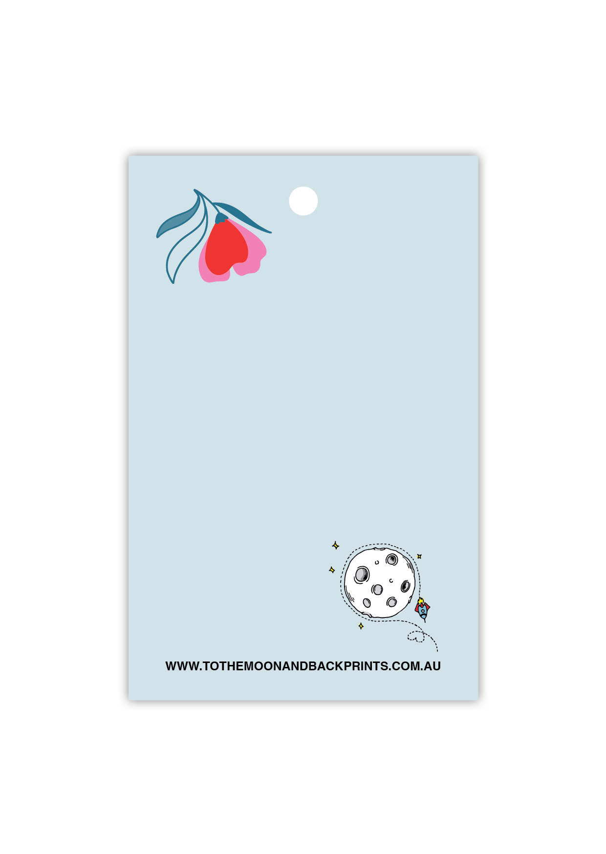 Floral - Blue & bold - Gift Tag