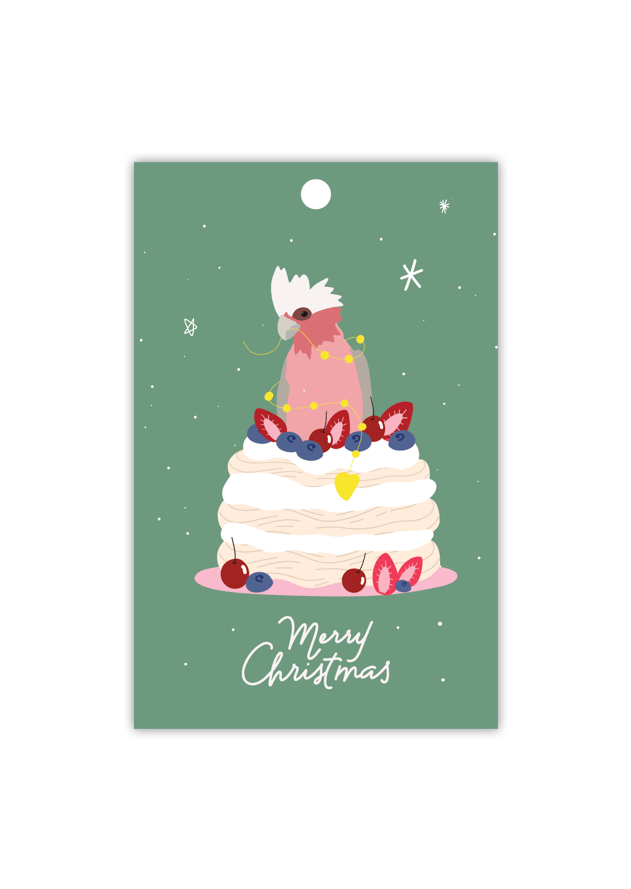 Happy Christmas - Galah - Gift Tag