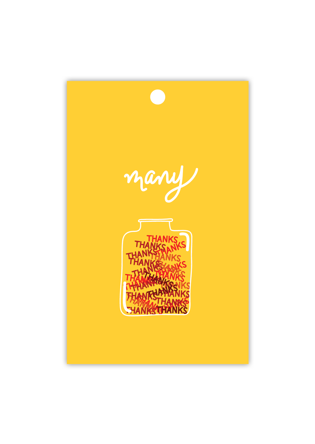 Many Thanks - Gift Tag