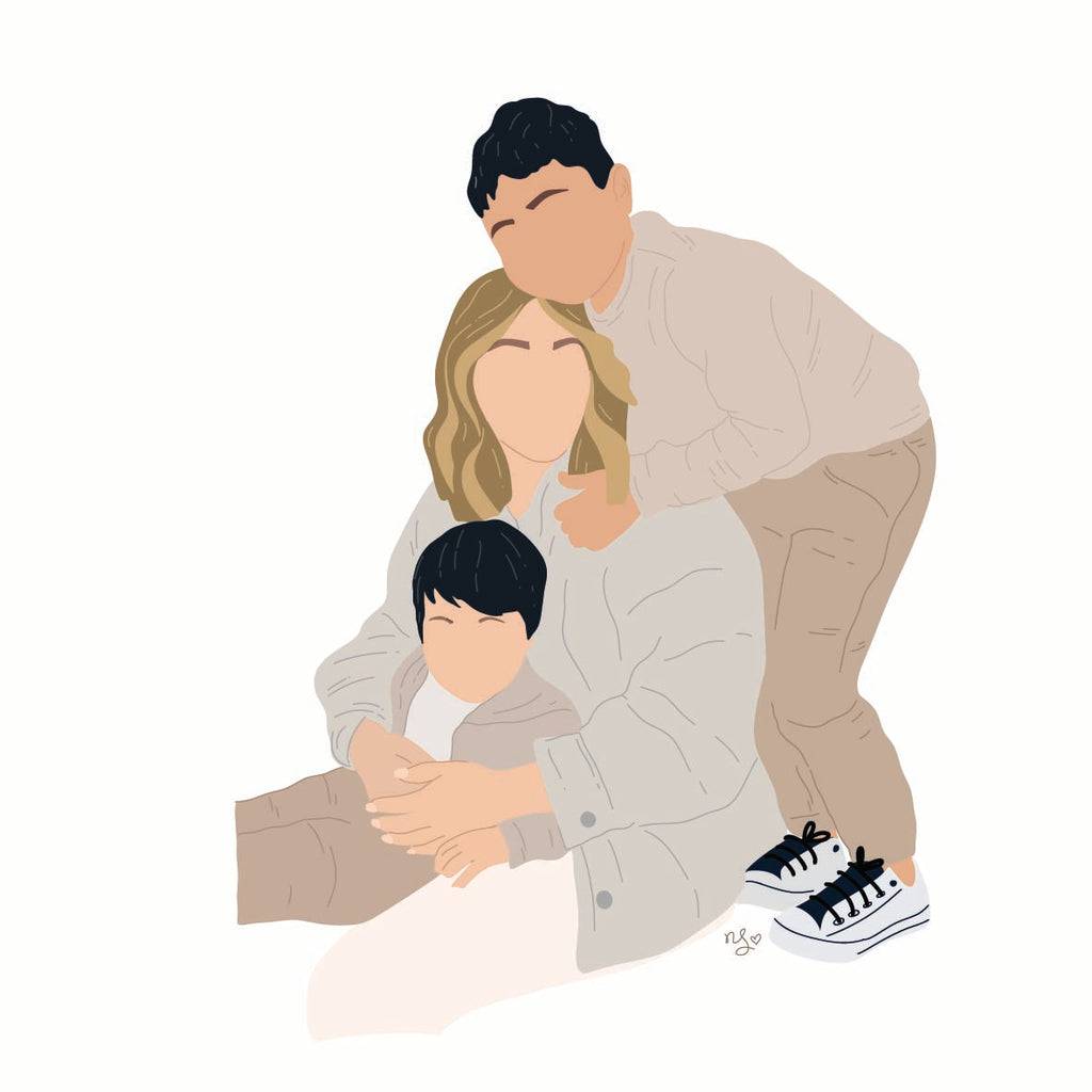 Custom Modern Monochrome Illustration – Digital Portrait PDF