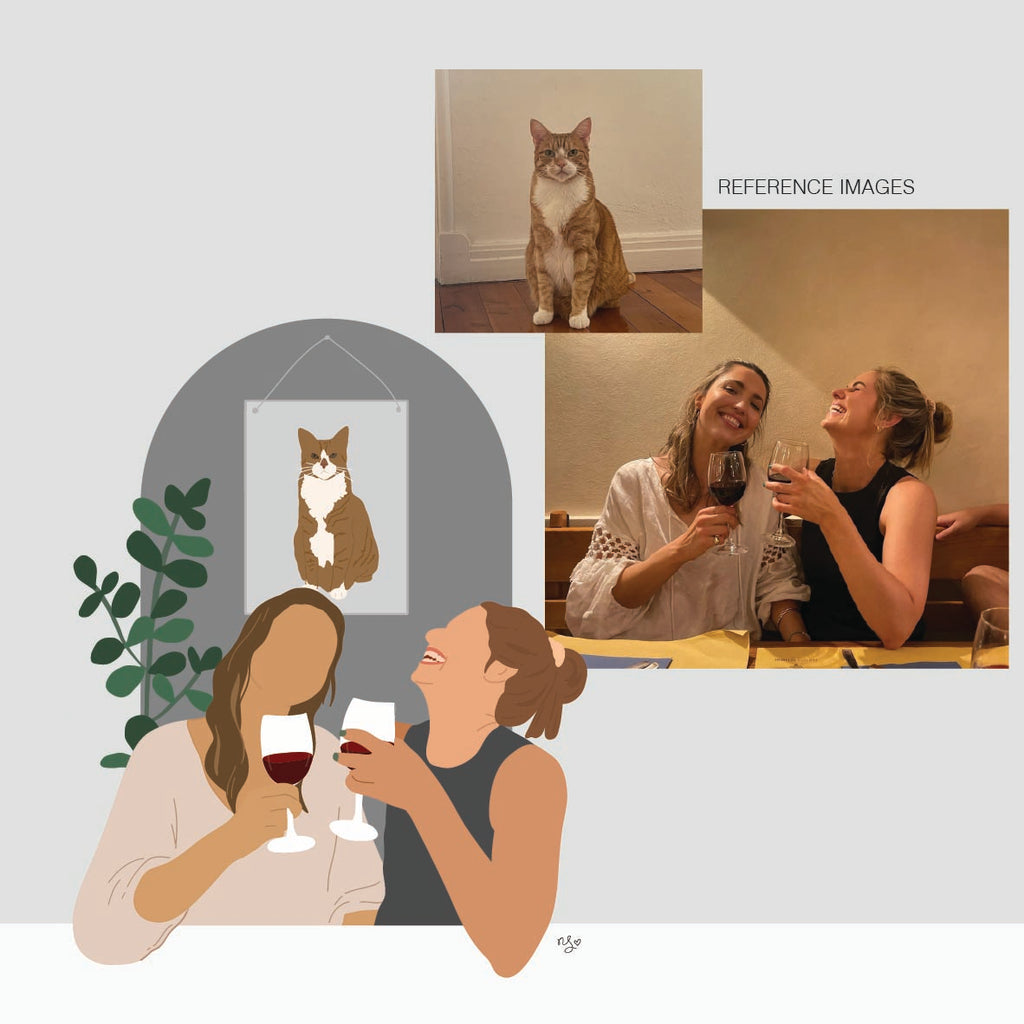 Custom Modern Monochrome Illustration – Digital Portrait PDF