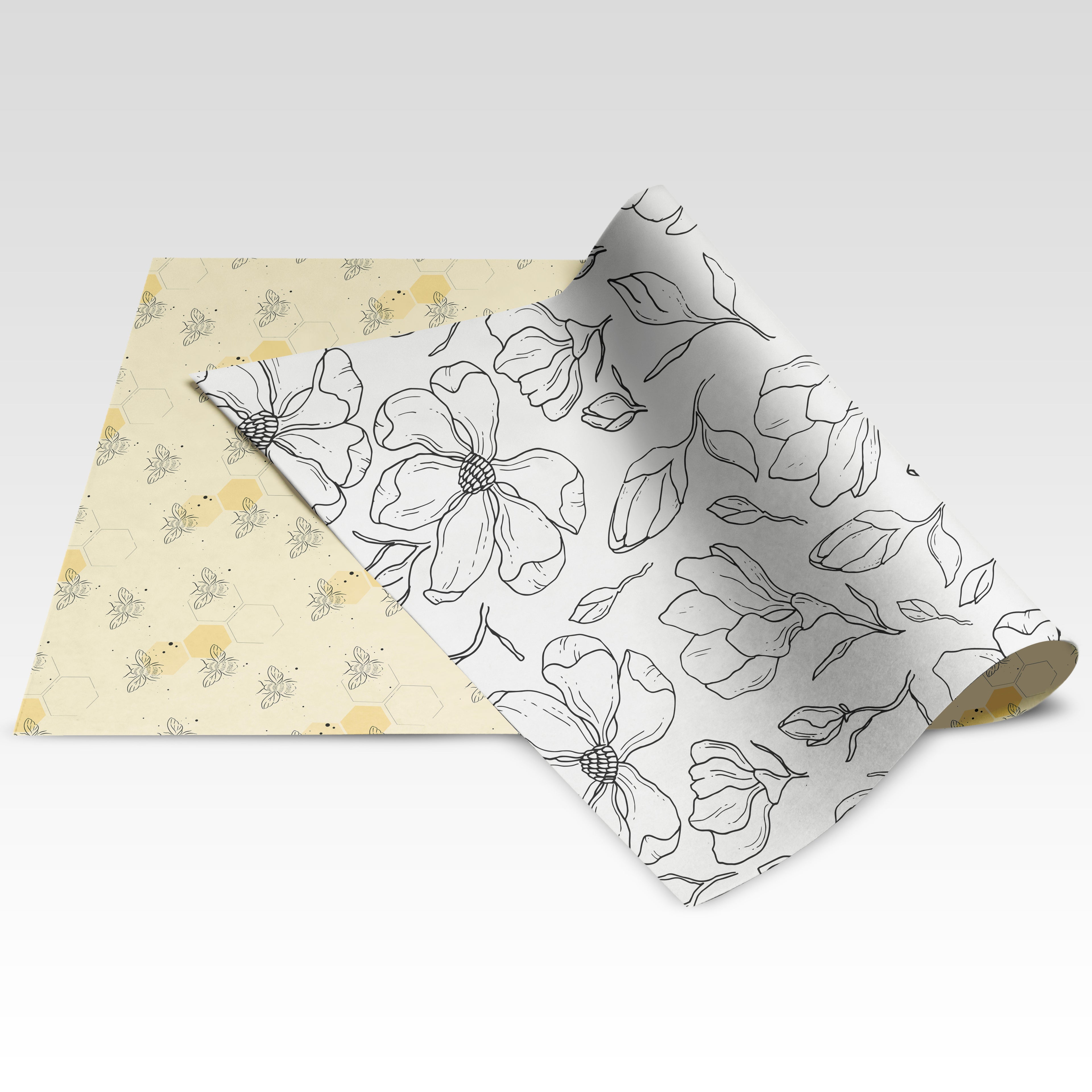 Blooming perfect / Bee-autiful - Double Sided Wrapping Paper