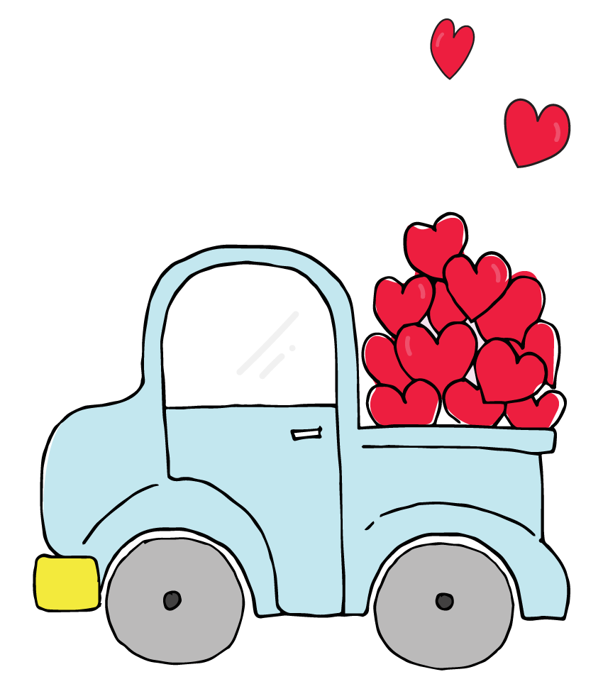 truck-with-love-hearts-illustrations
